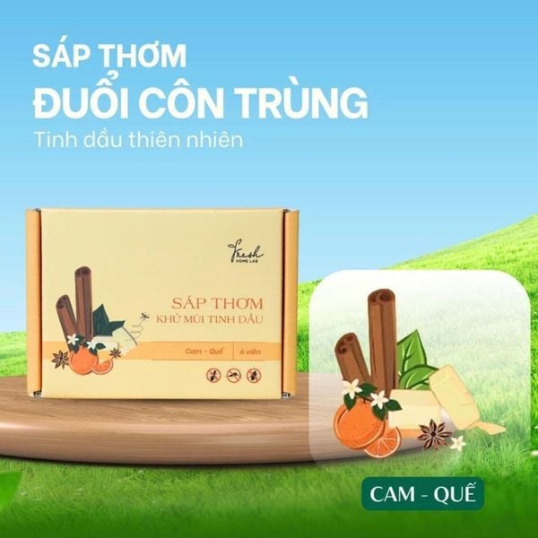 sáp thơm đuổi muỗi cam quế