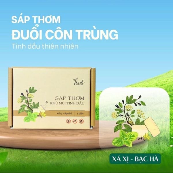 sáp thơm đuổi thằn lằn xá xị bạc hà