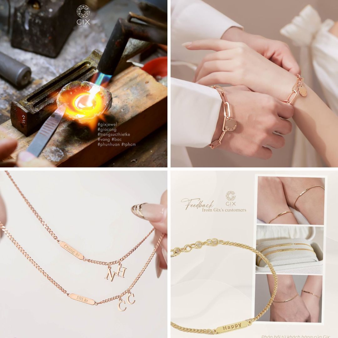Gix Jewel chuyên thiết kế vòng tay vàng đôi theo yêu cầu