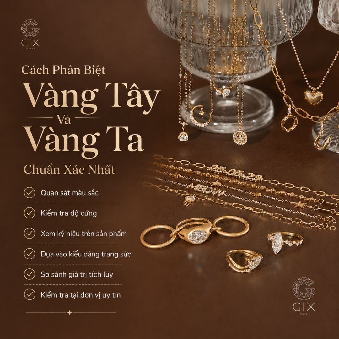 Các cách phân biệt vàng tây vàng ta chuẩn xác