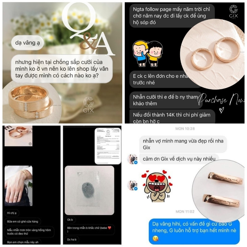 Cảm nhận hài lòng từ dâu rể khẳng định chất lượng chế tác nhẫn cưới Gix Jewel.