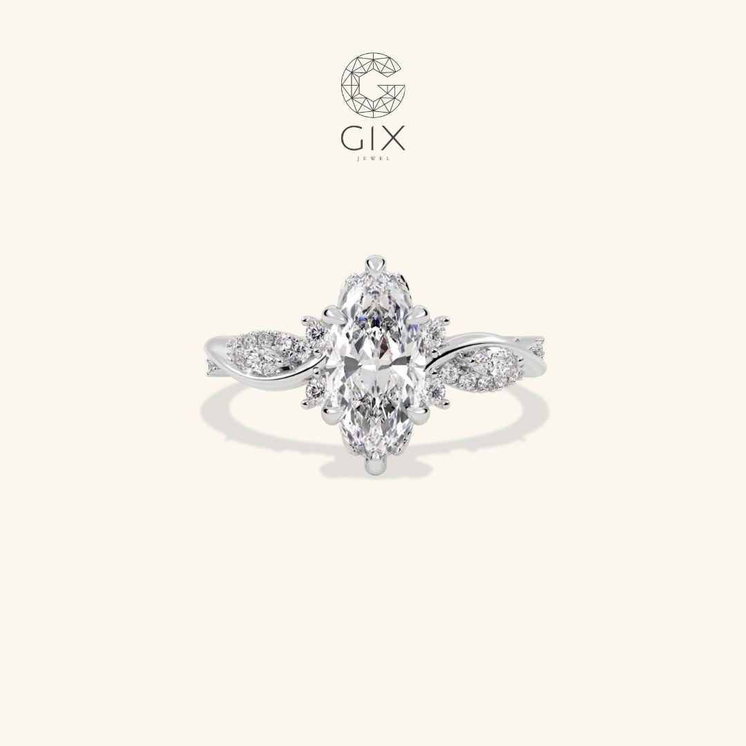 Giác cắt hạt thóc Marquise phá cách giúp tối ưu kích thước bề mặt viên đá.