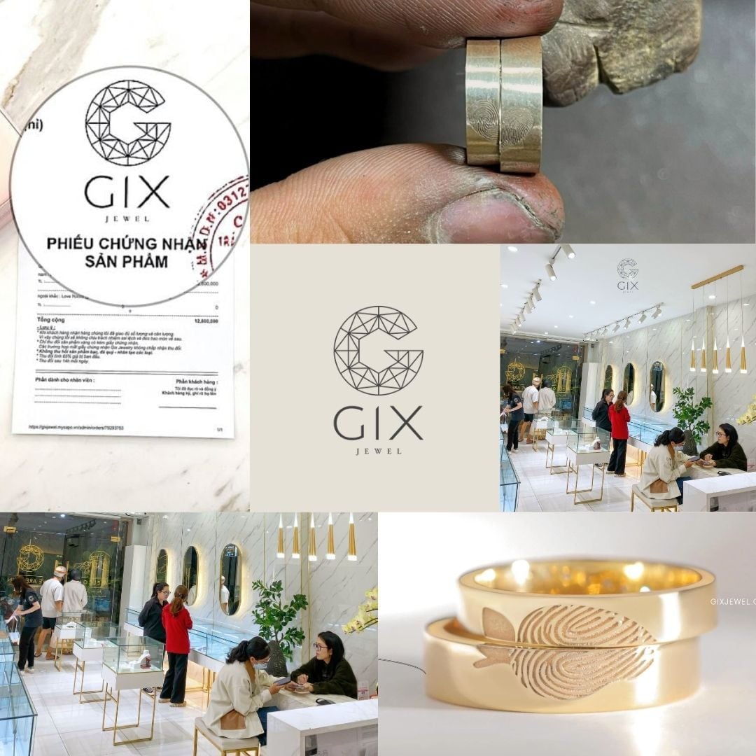 Gix Jewel - Địa chỉ mua nhẫn cưới khắc vân tay cao cấp, uy tín