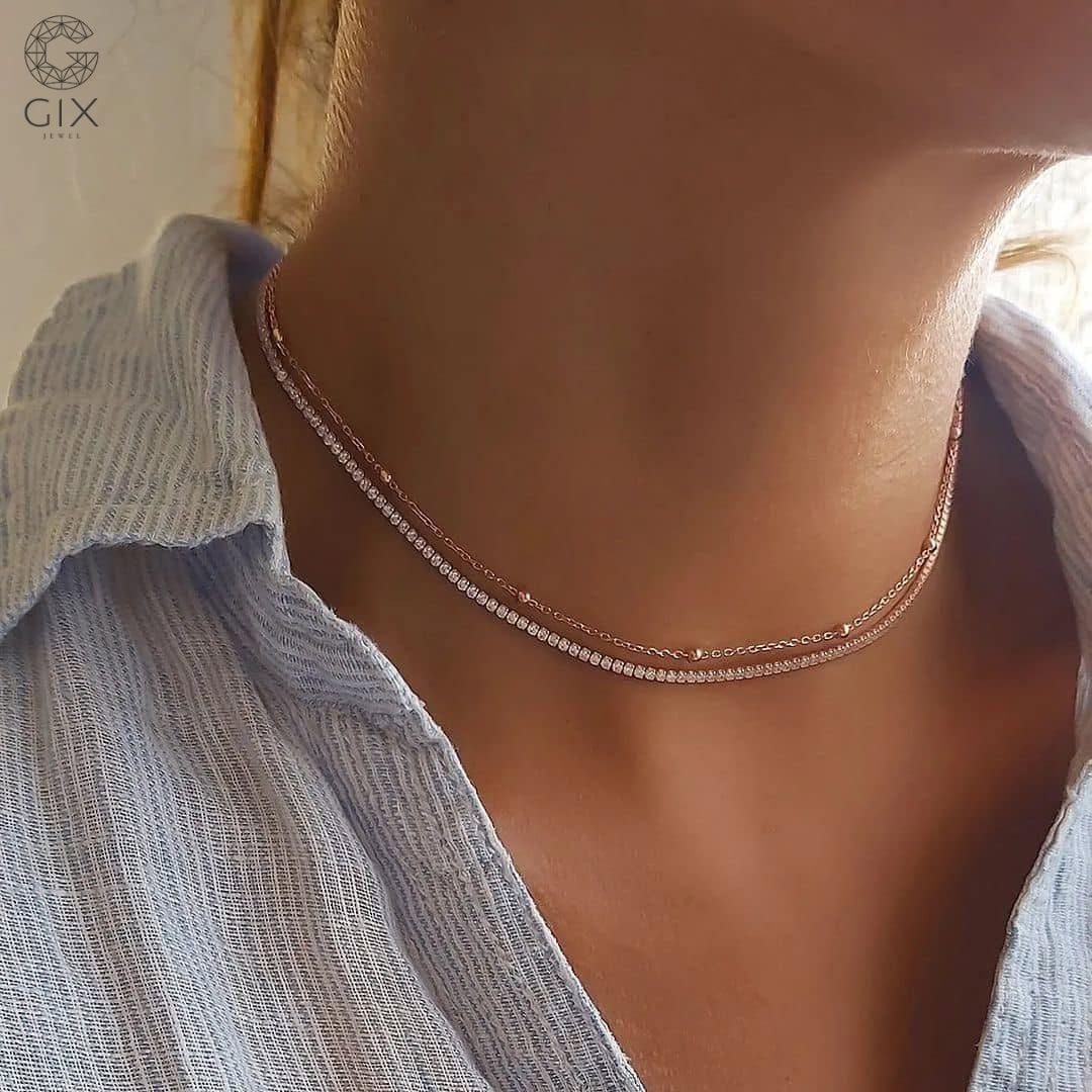 Choker đính kim cương