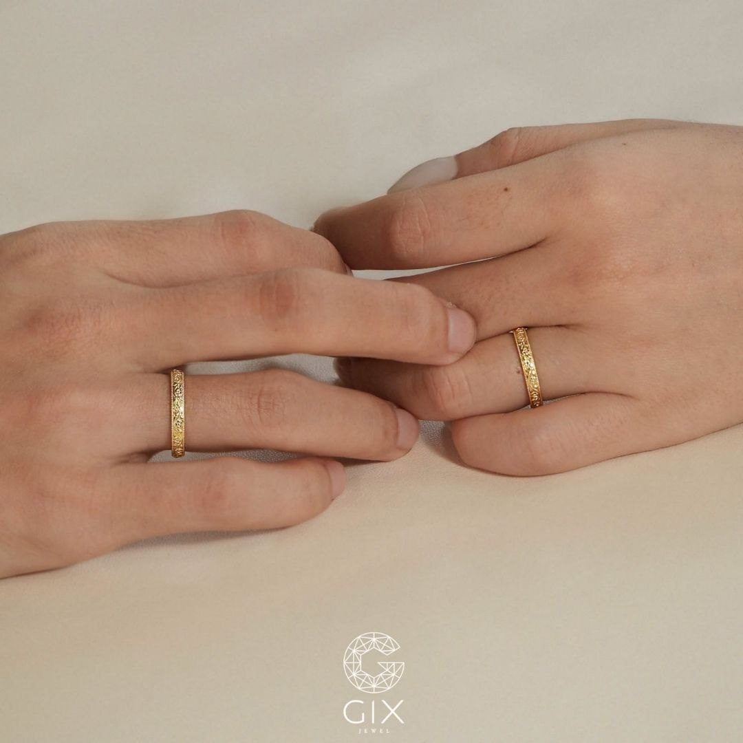 Nhẫn cưới vàng 14K thẩm mỹ