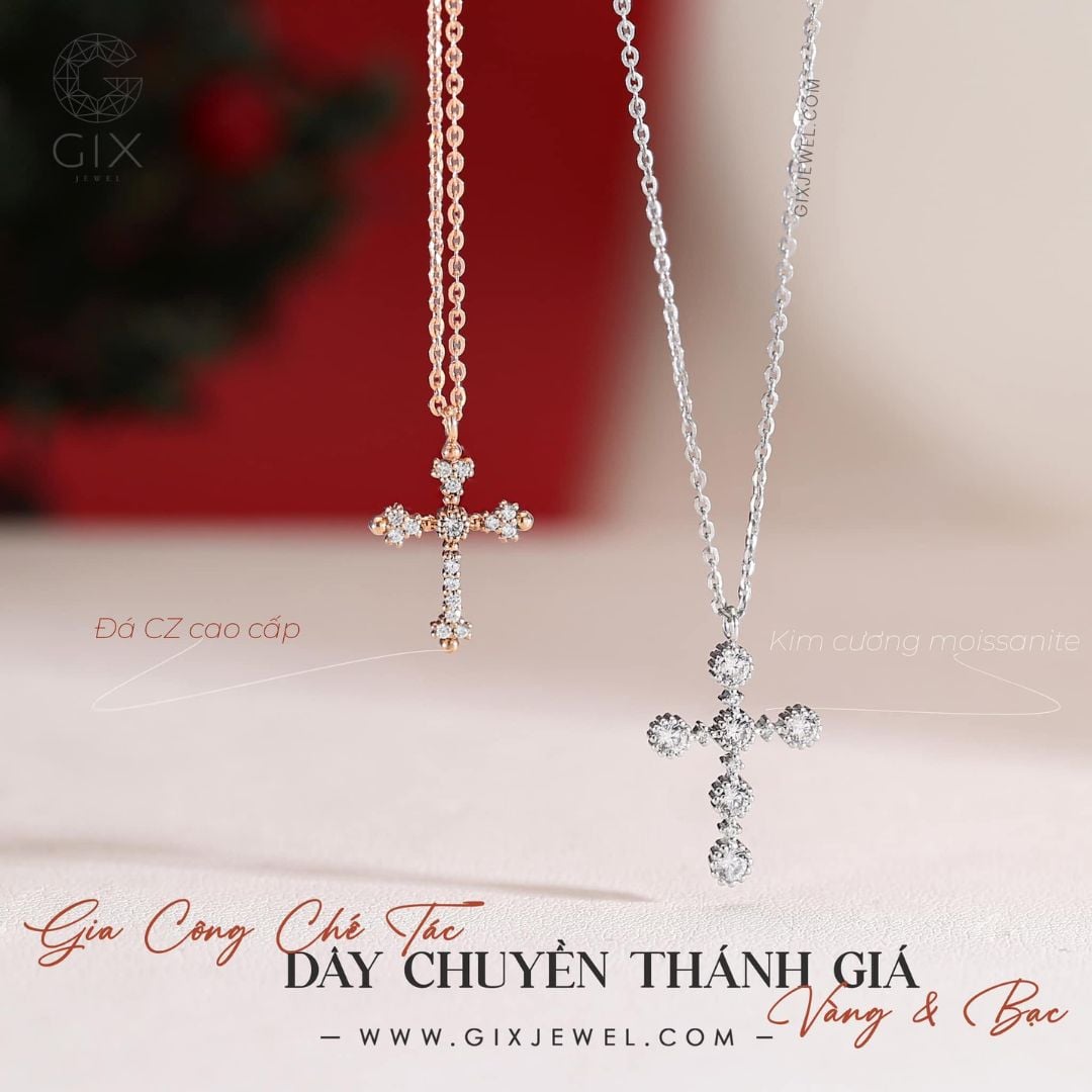 Dây chuyền thánh giá nữ dây mảnh, mặt nhỏ tinh tế, dễ phối hằng ngày