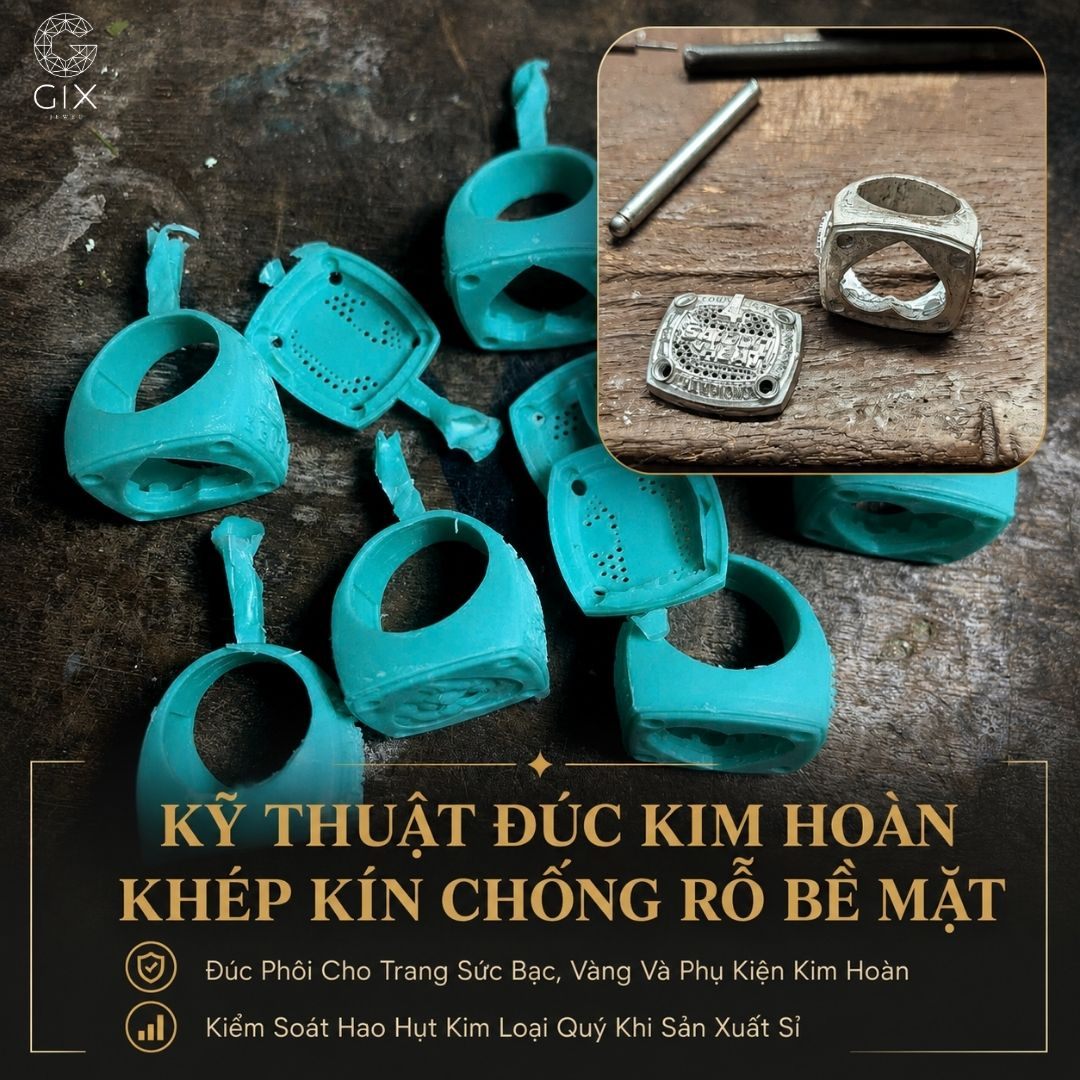 Kỹ thuật đúc phôi khép kín kiểm soát hao hụt kim loại quý khi sản xuất sỉ