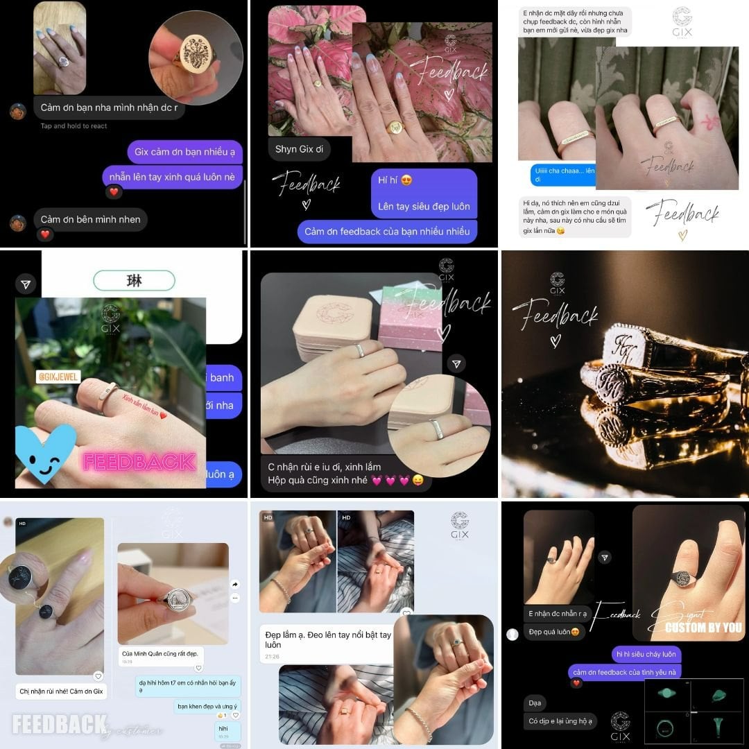 Feedback khách mua nhẫn signet nữ