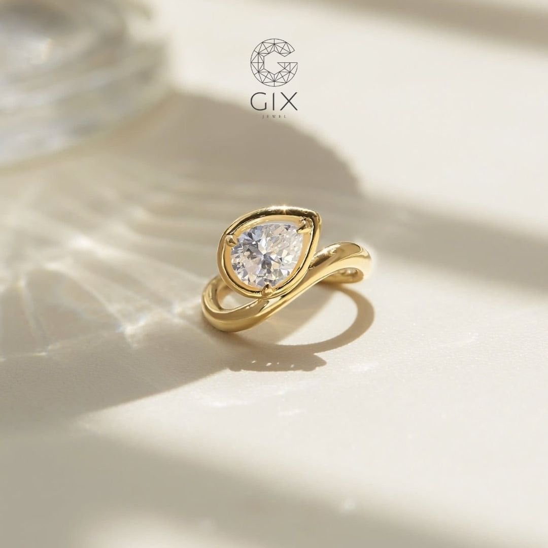 Dáng đá giọt nước Pear kiêu kỳ mang nét đẹp sang trọng và đầy cuốn hút.