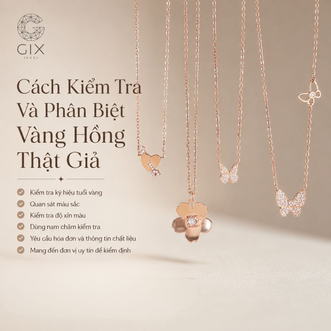 Cách phân biệt vàng hồng thật giả đơn giản