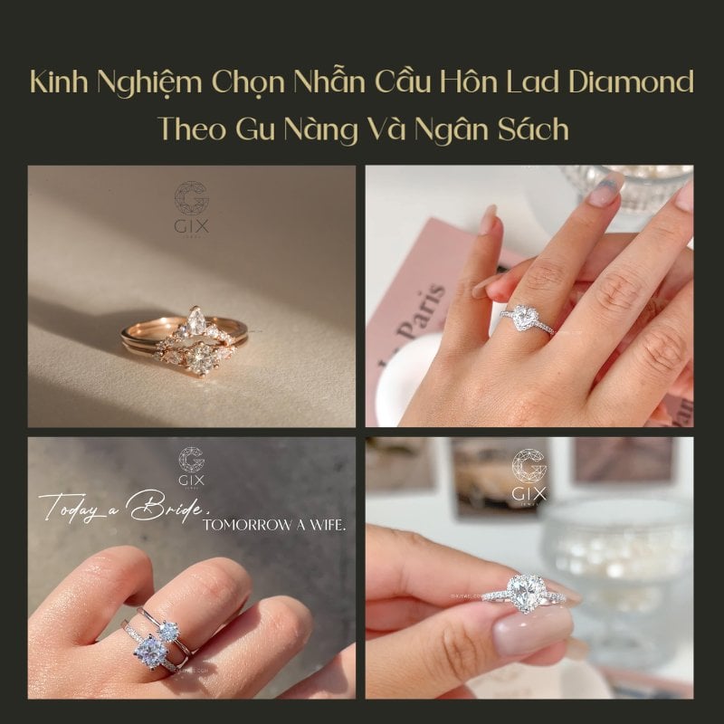 Cân đối carat, giác cắt và chất liệu giúp chọn được chiếc nhẫn phù hợp với ngân sách