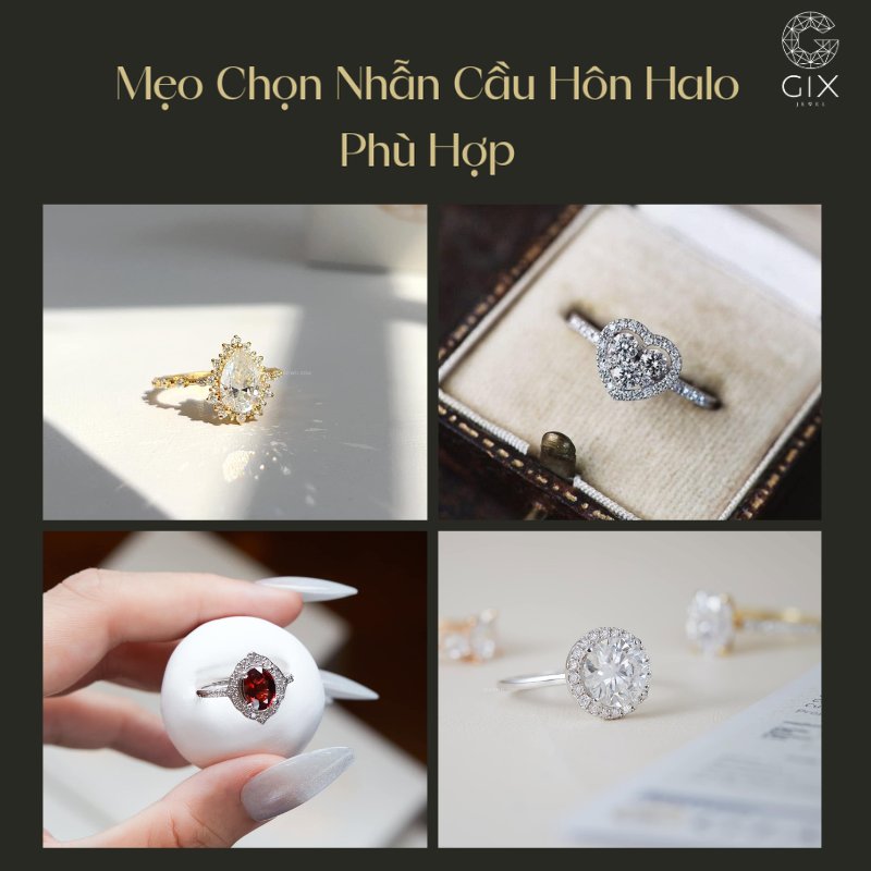 Cân đối viên chủ, vòng Halo và dáng tay giúp nhẫn đẹp tự nhiên hơn
