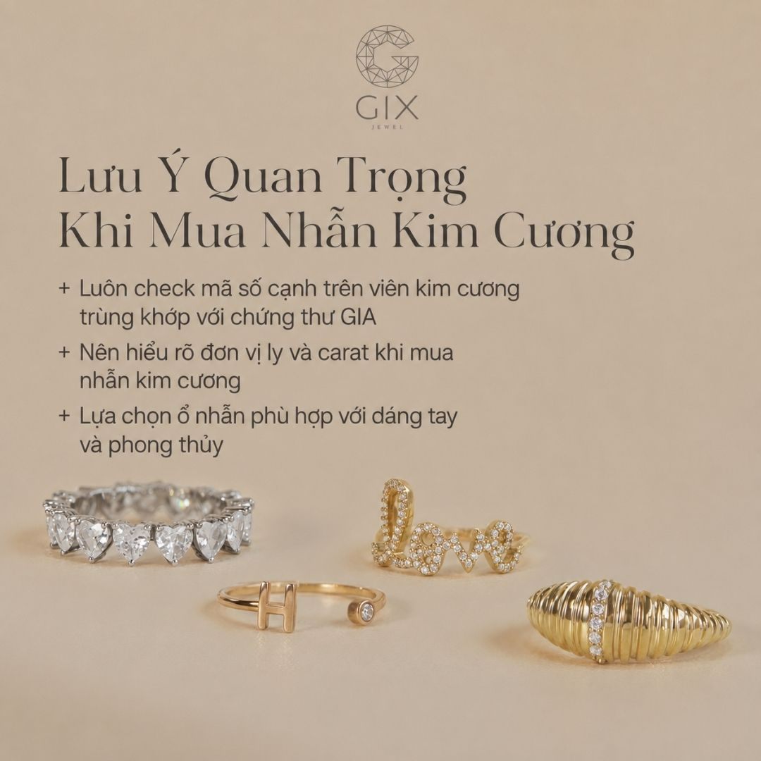 Lưu ý quan trọng khi mua nhẫn kim cương