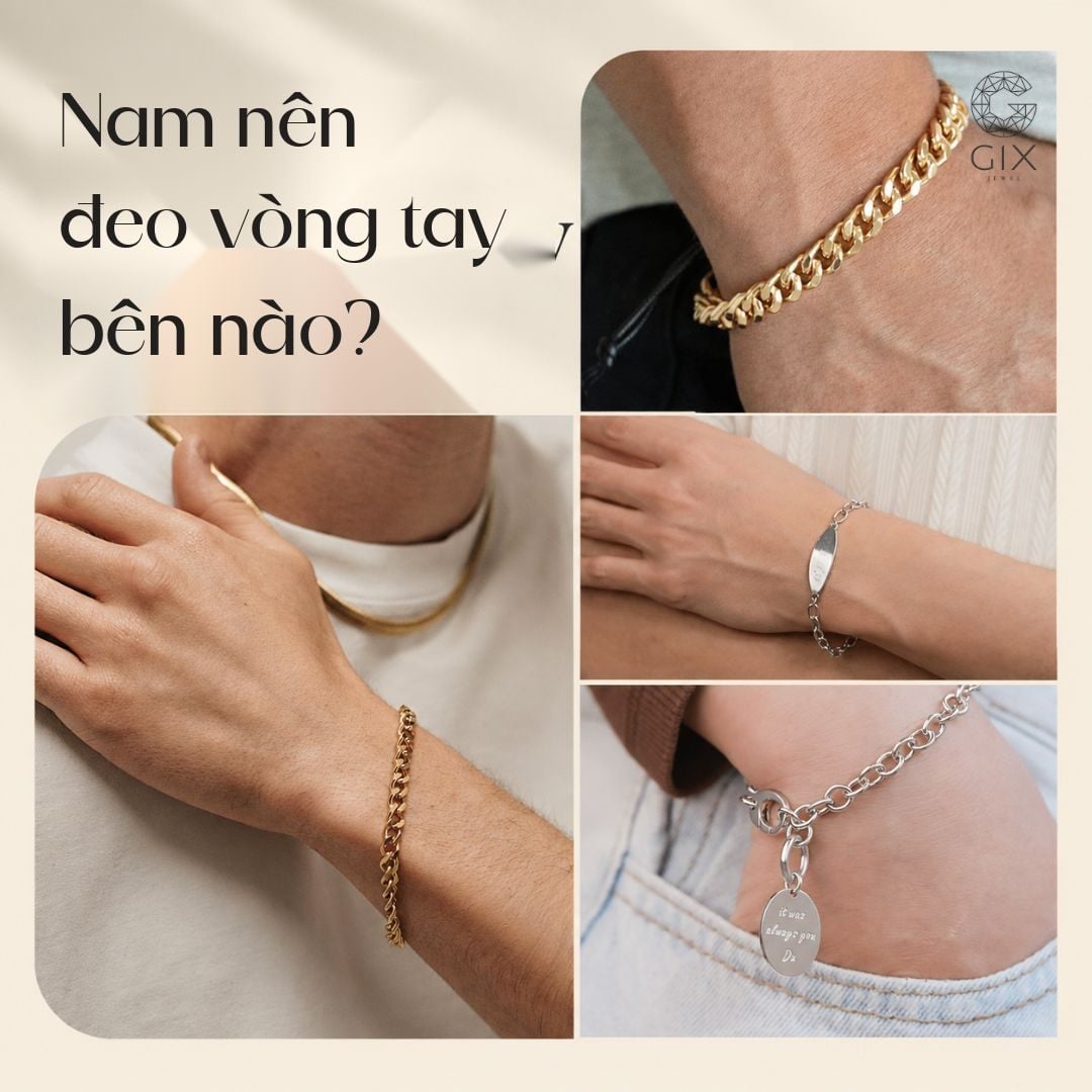 (Nam giới nên đeo vòng ở tay không thuận để hạn chế vướng víu)