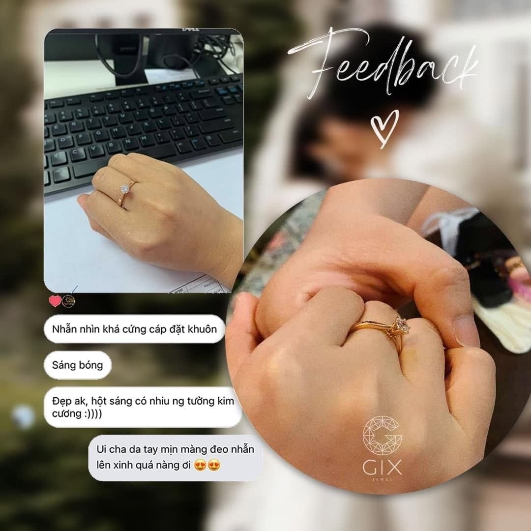 Phản hồi thực tế từ khách hàng sau khi cầu hôn thành công cùng nhẫn Gix Jewel.