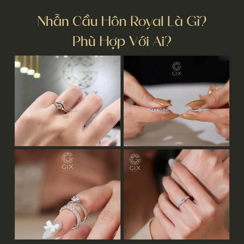 (Nhẫn cầu hôn Royal phù hợp với cô nàng yêu vẻ đẹp sang trọng, cổ điển và nữ tính)