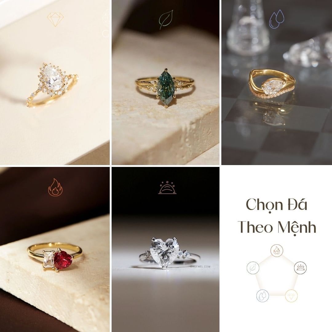 Màu sắc đá chủ hợp bản mệnh mang lại bình an và may mắn cho hôn nhân.