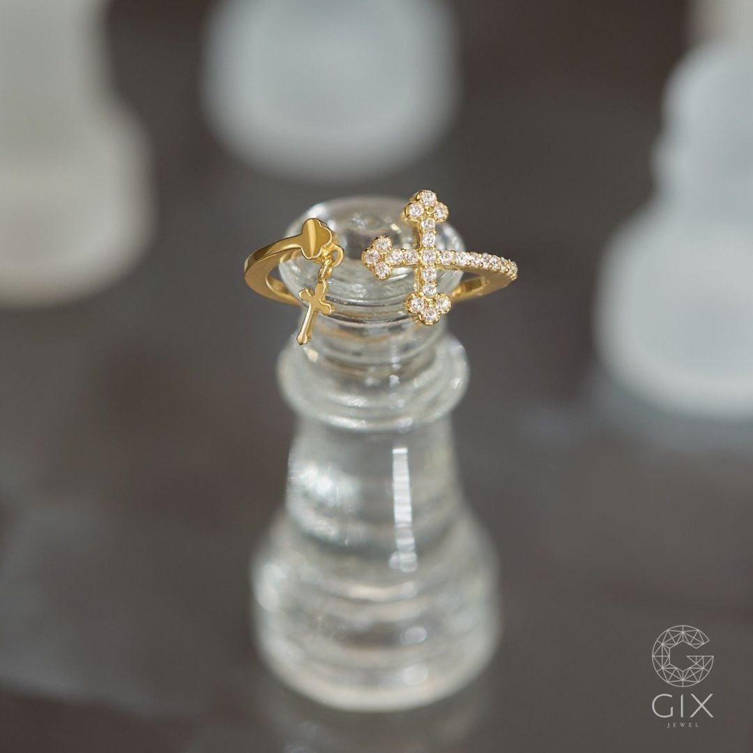 Nhẫn moissanite hình thánh giá GNN25050087