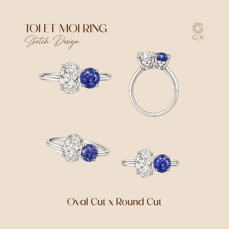 Nhẫn Toi-Et-Moi Oval và Round mang vẻ đẹp mềm mại, thanh thoát