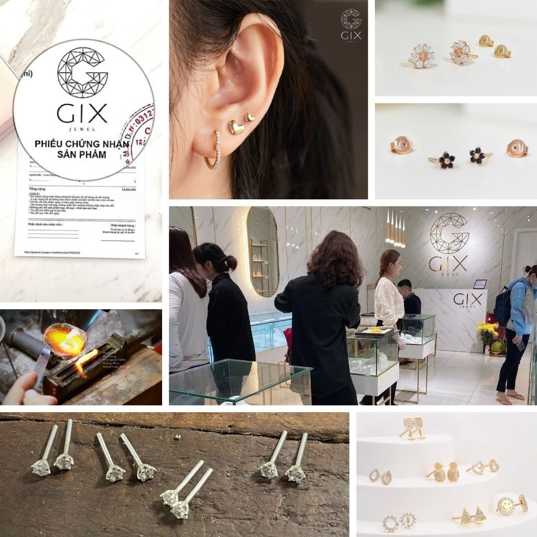 Lý do khách hàng nên chọn mua bông tai vàng tây tại Gix Jewel