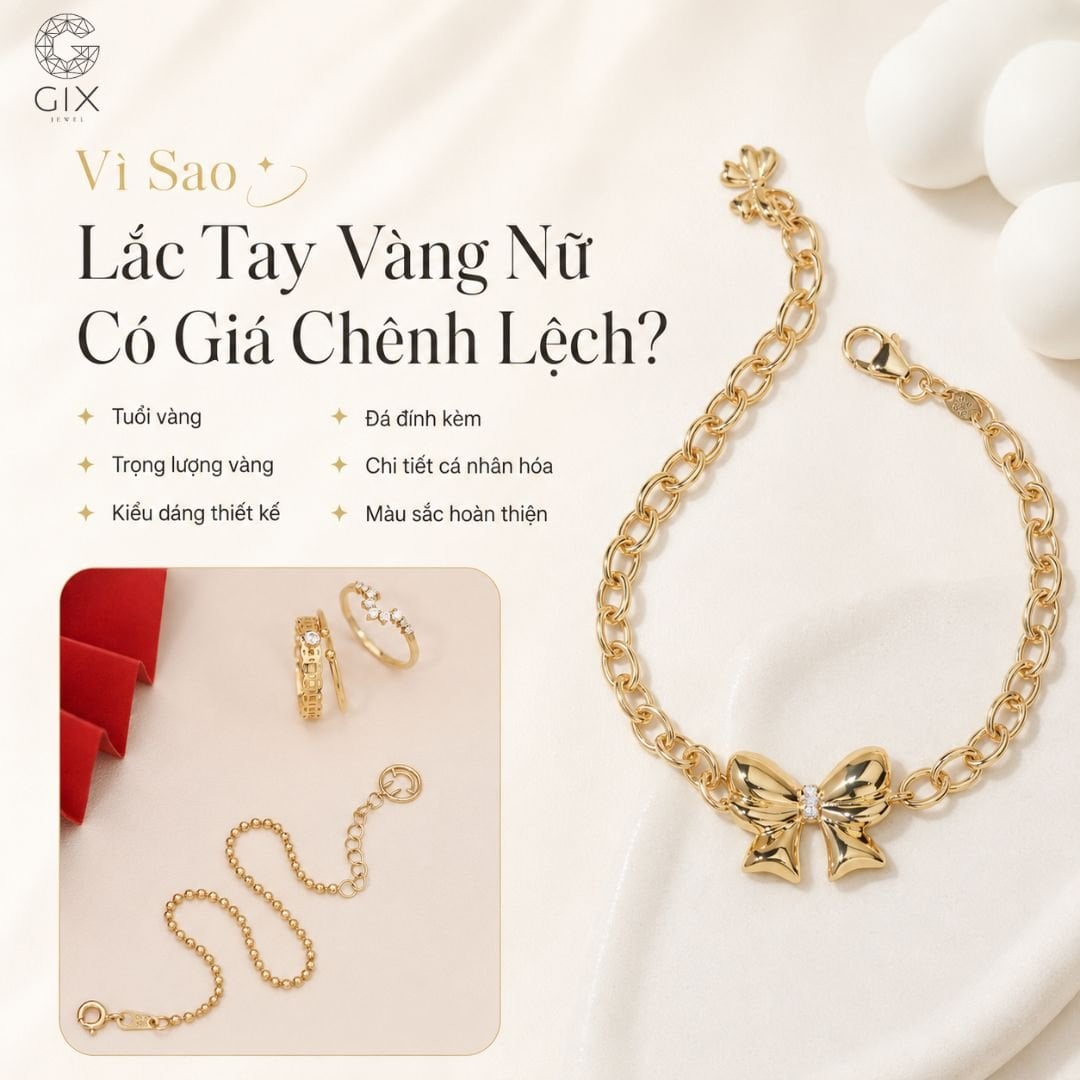 Các yếu tố ảnh hưởng đến giá lắc tay vàng nữ
