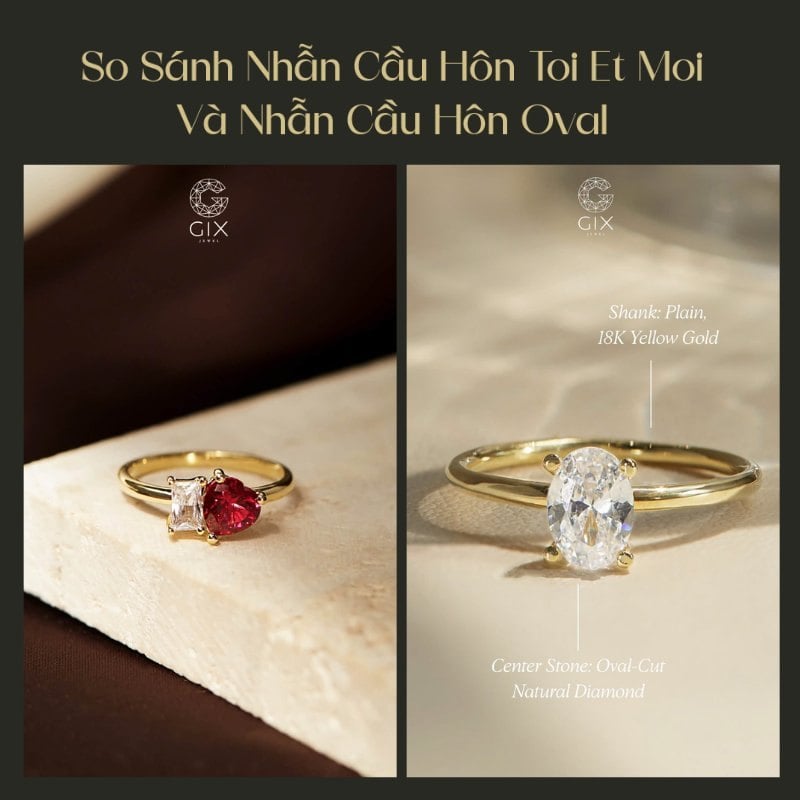 So Sánh Nhẫn Cầu Hôn Toi Et Moi Và Nhẫn Cầu Hôn Oval