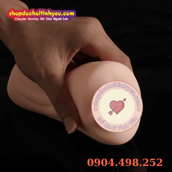 Âm đạo giả 2 đầu miệng môi răng lưỡi mềm mại cầm tay cho nam