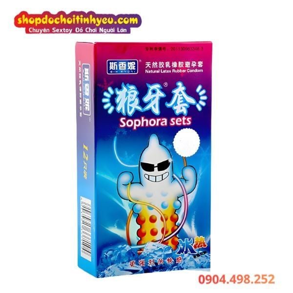 Bao Cao Su Băng Lửa Thiết Kế Nhiều Hạt Nổi Lớn SOPHORA SETS