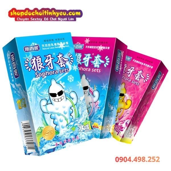 Bao Cao Su Băng Lửa Thiết Kế Nhiều Hạt Nổi Lớn SOPHORA SETS