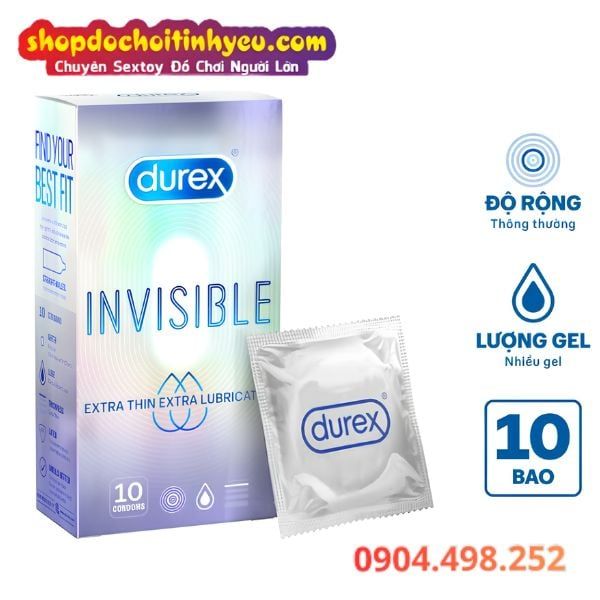Bao Cao Su Durex Invisible Extra Thing Extra Lubricated