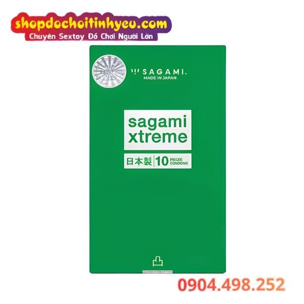 Bao Cao Su Sagami Green Thiết Kế Siêu Mỏng Có Gai Gân Nổi