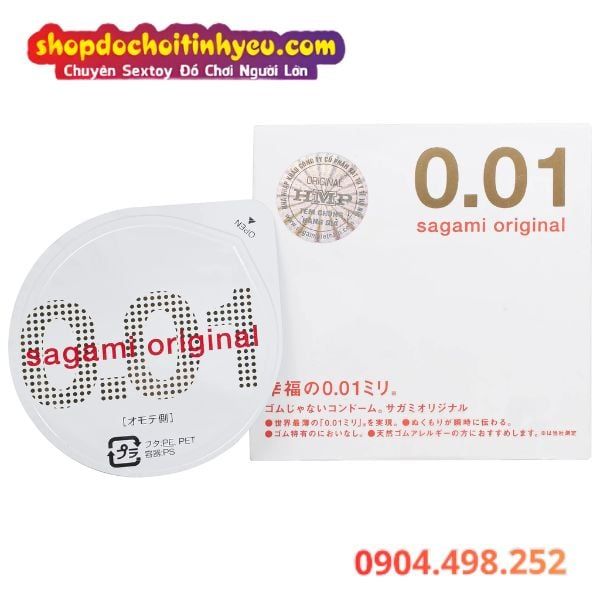 Bao Cao Su Sagami Original 0.01 Siêu Mỏng Truyền Nhiệt Nhanh