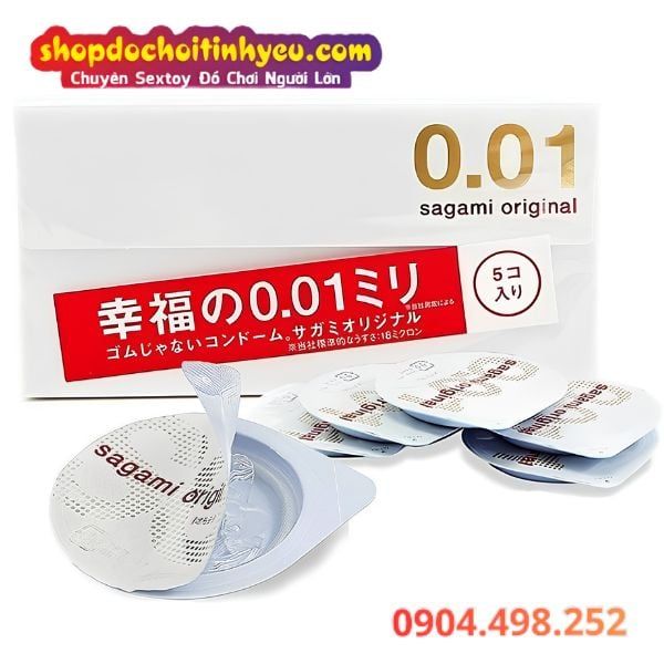Bao Cao Su Sagami Original 0.01 Siêu Mỏng Truyền Nhiệt Nhanh