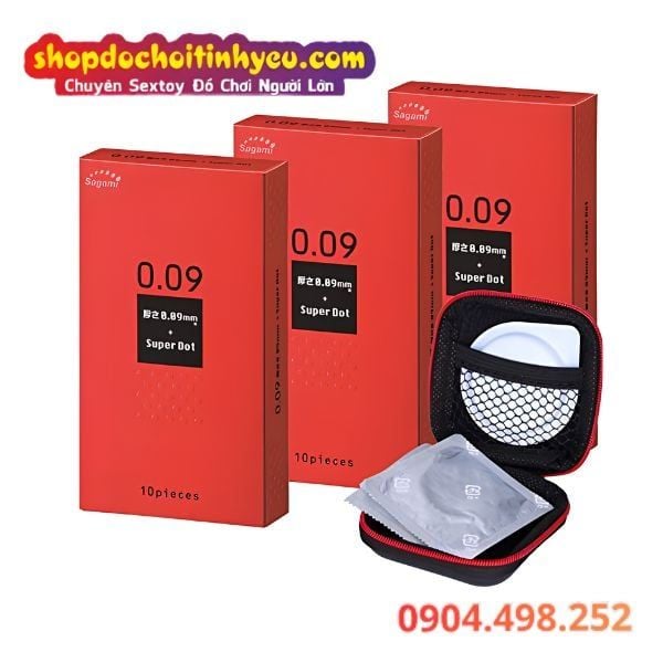 Bao Cao Su Siêu Gai Sagami Super Dot 0.09 Kéo Dài Cuộc Yêu
