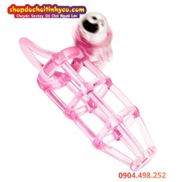 Bao Đôn Dương Vật Dạng Lưới Có Rung Đa Tần Số SWEET CAGE