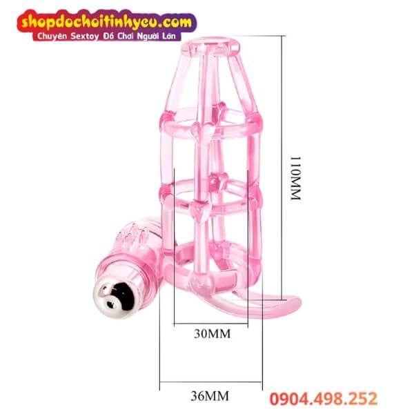 Bao Đôn Dương Vật Dạng Lưới Có Rung Đa Tần Số SWEET CAGE