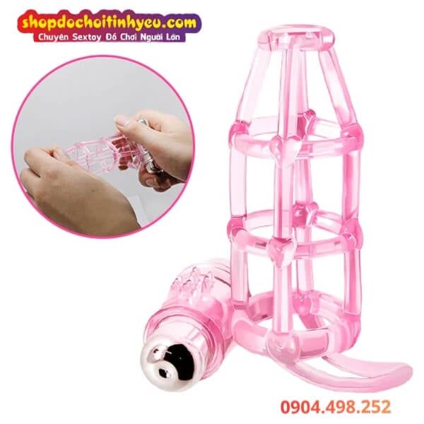 Bao Đôn Dương Vật Dạng Lưới Có Rung Đa Tần Số SWEET CAGE