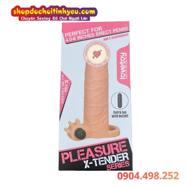 Bao Đôn Kéo Dài Dương Vật Kèm Rung Kích Thích X-TENDER SERIES