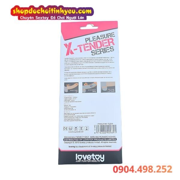 Bao Đôn Kéo Dài Dương Vật Kèm Rung Kích Thích X-TENDER SERIES