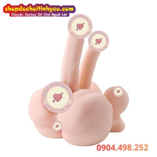 Búp Bê Tình Dục Bán Thân Bisexual Vú To Có 2 Dương Vật Khủng