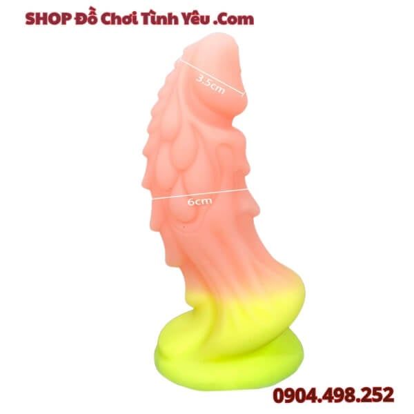 Buttplug Nhét Lỗ Nhị Đế Hút Hình Kỳ Lân Có Vảy Nổi Ma Sát