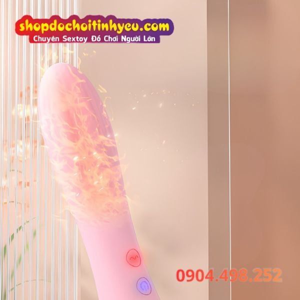 Chày Rung Tình Yêu Hai Đầu Rung Kèm Sưởi Ấm Cực Mạnh LILO