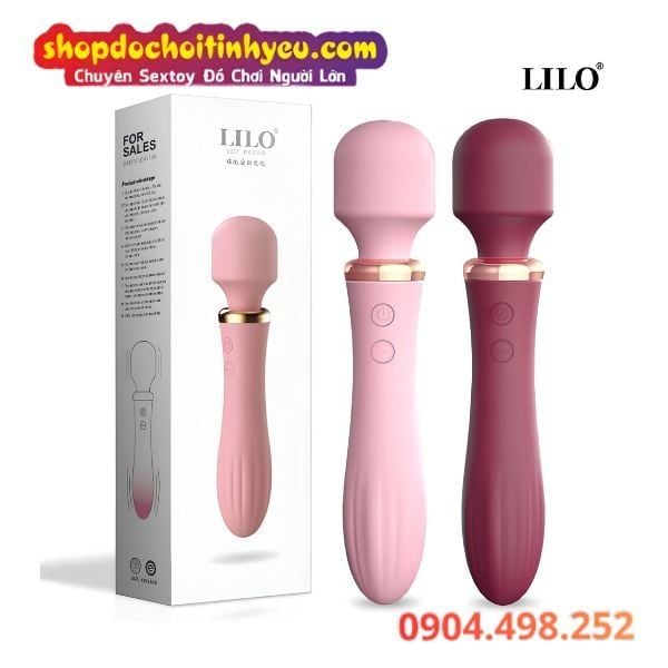 Chày Rung Tình Yêu Hai Đầu Rung Kèm Sưởi Ấm Cực Mạnh LILO