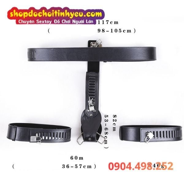 Đai Trinh Tiết Da PU Dạng Bảng To Có Ổ Khóa Điều Chỉnh Size