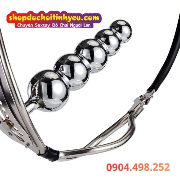 Đai Trinh Tiết Chất Liệu Thép Không Gỉ Kèm Que Hạt Hậu Môn