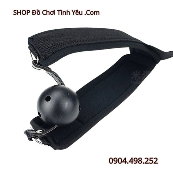Dây Trói SM Còng Tay Phía Sau Kèm Vòng Cổ Có Bóng Ngậm Miệng