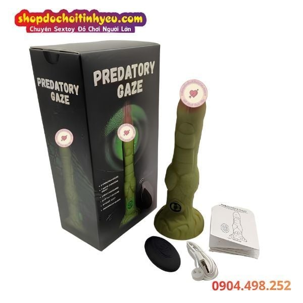 Dương Vật Cá Sấu Giả Rung Thụt Có Mắt Quái Vật PREDATORY GAZE
