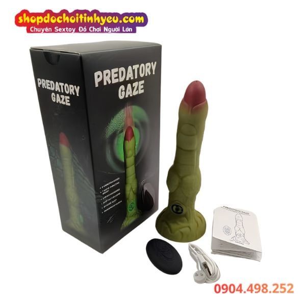 Dương Vật Cá Sấu Giả Rung Thụt Có Mắt Quái Vật PREDATORY GAZE