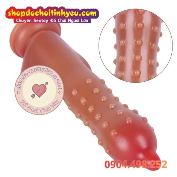 Dương Vật Giả Hít Tường Đầu Nhọn Có Hạt Bi Nổi Toàn Thân