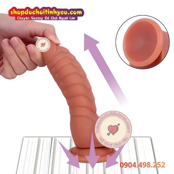 Dương Vật Giả Đế Hít Chưa Lột Bao Quy Đầu Có Vảy Nổi Ma Sát